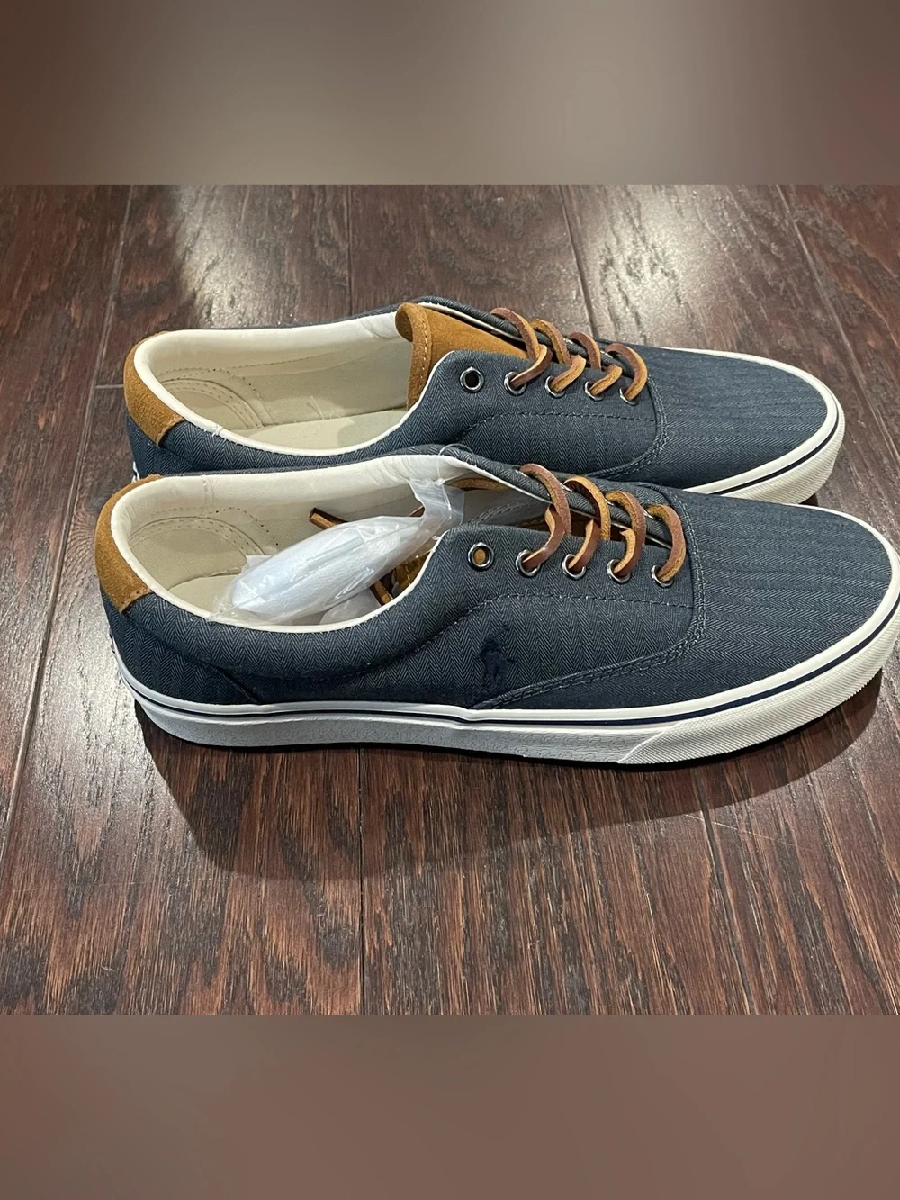 Polo Ralph Lauren Keaton PonyCanvas Shoes Men Size 11.5D Chambray Navy